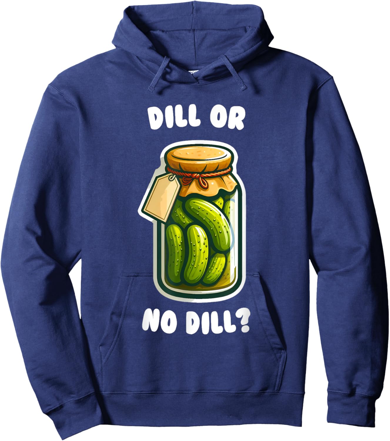 Dill or no dill Pickle Deal Bigfoot Sunglasses Funny Kids Hoodie - Hoodie | Navy