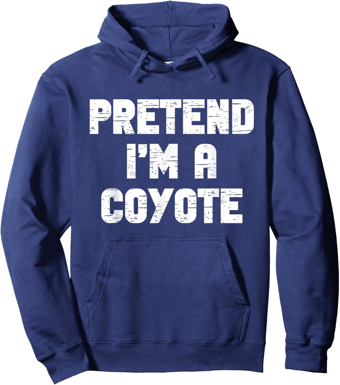 Halloween Pretend I'm A Coyote Costume Funny Lazy Adult Kids Hoodie - Hoodie | Navy