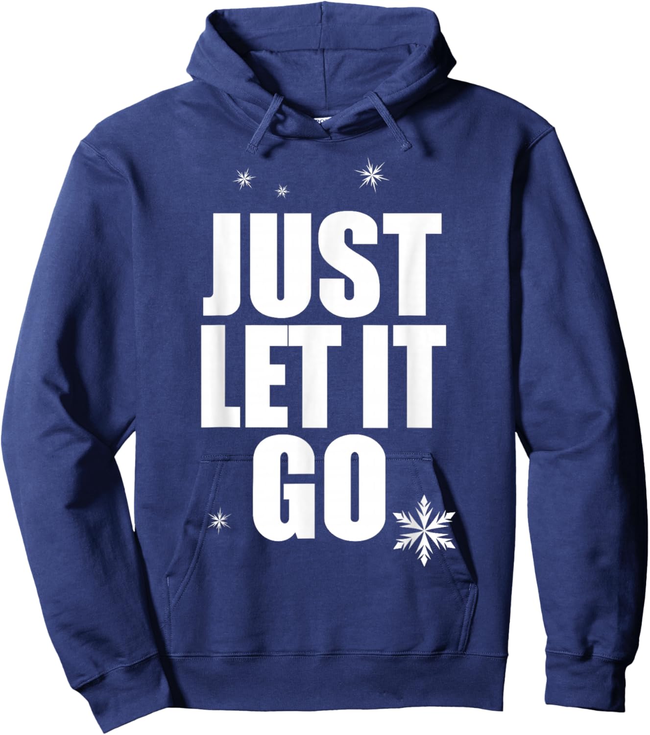 Disney Wreck-It Ralph Frozen Let It Go Bold Text Logo Hoodie - Hoodie | Navy