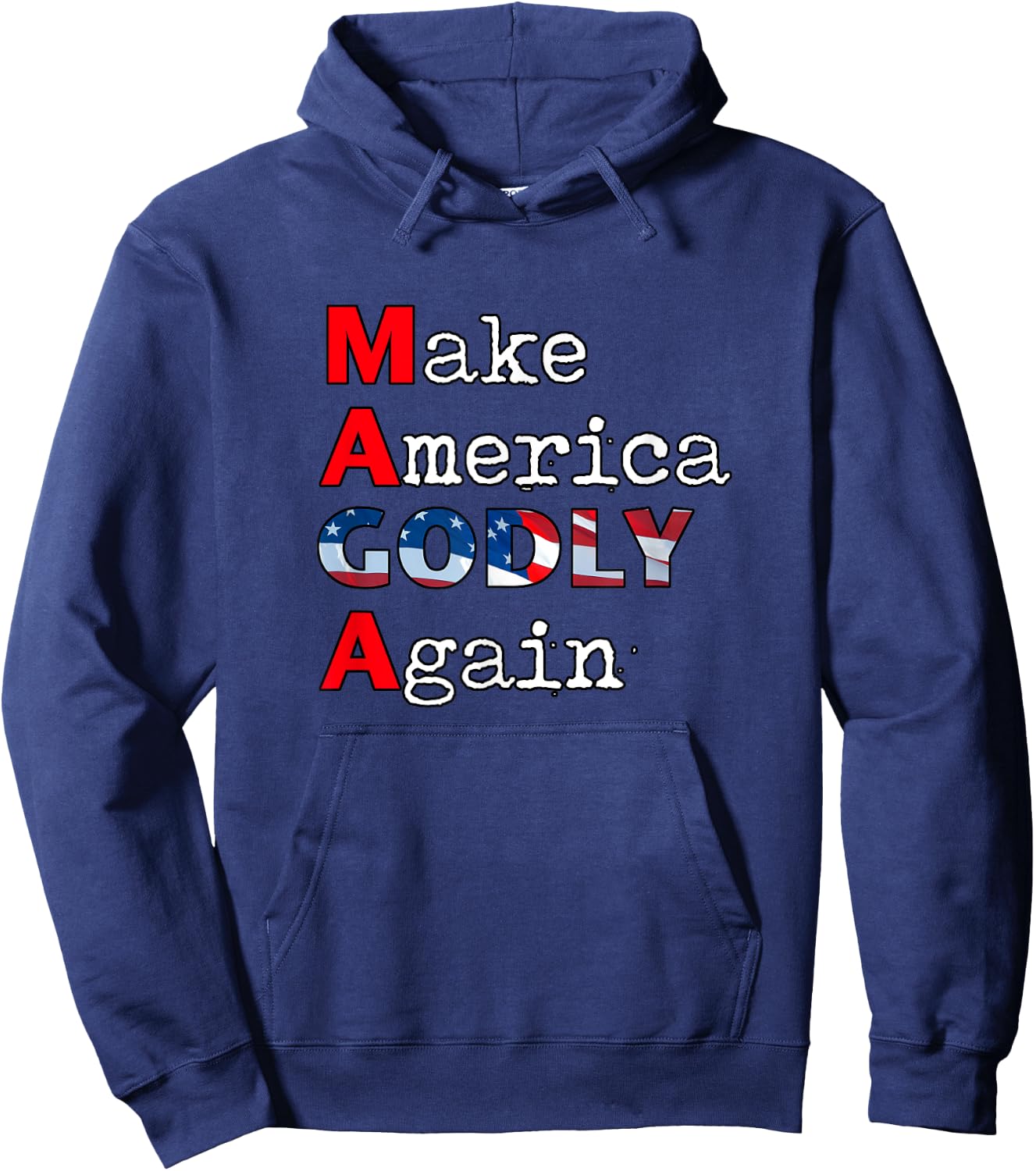 MAGA Make America GODLY Again Hoodie - Hoodie | Navy