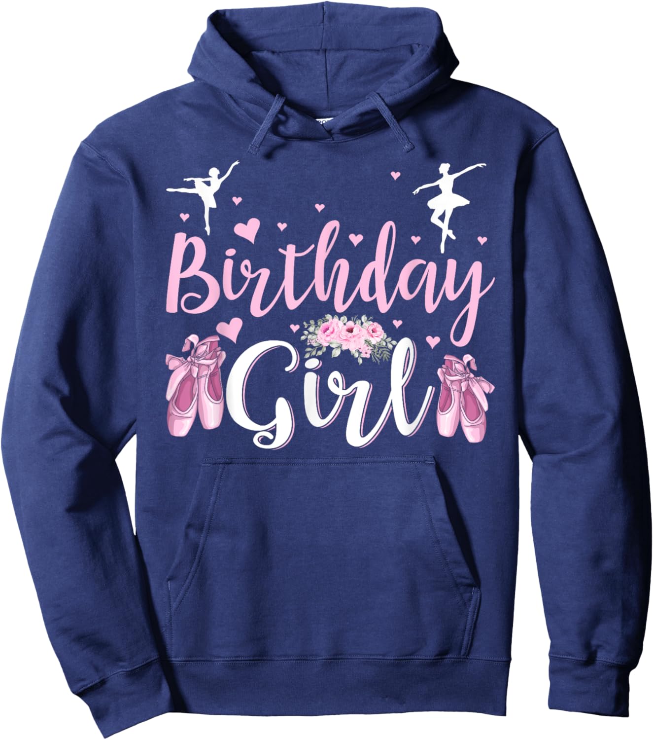 The Birthday Girl Ballet Dancer Ballerina Family Party Hoodie - Hoodie | Navy