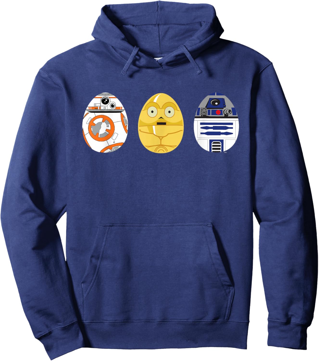 Star Wars R2-D2 C-3PO BB-8 Cute Easter Egg Droids Hoodie - Hoodie | Navy
