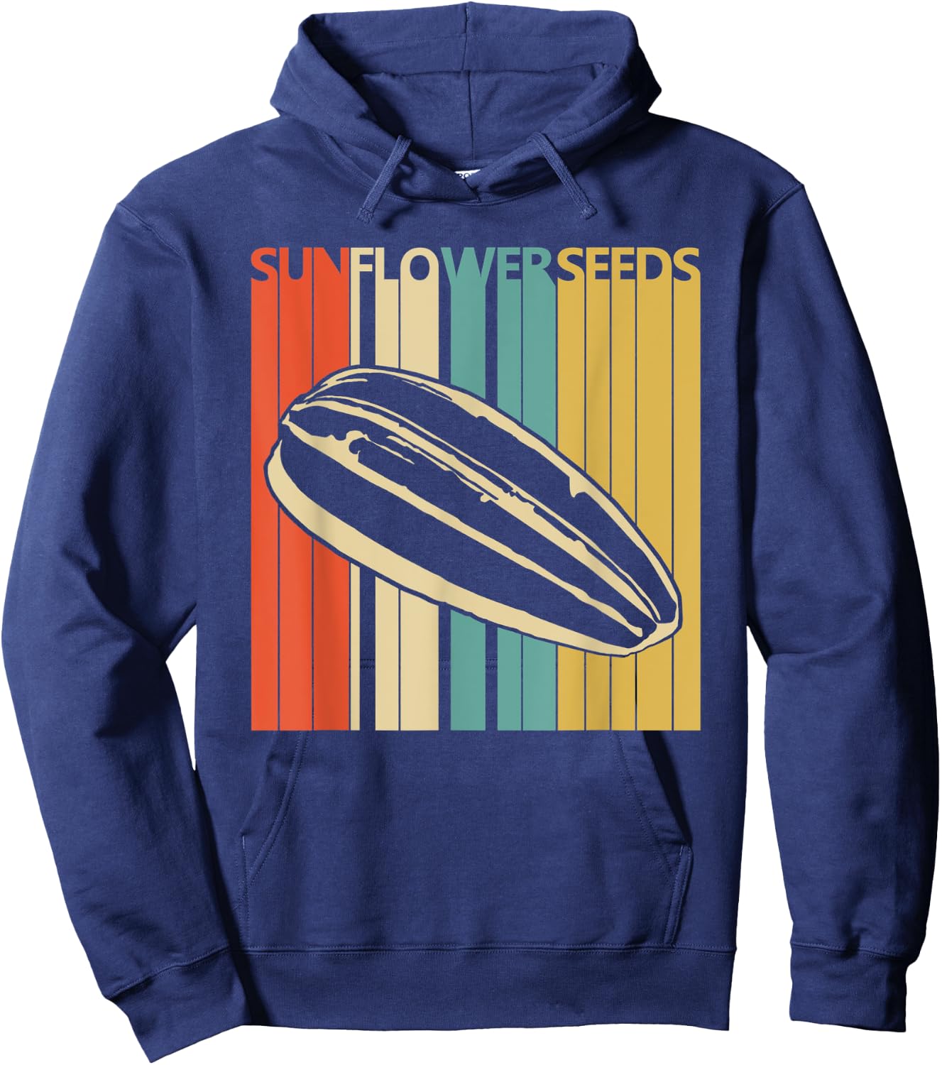 Vintage Retro Sunflower Seeds Hoodie - Hoodie | Navy