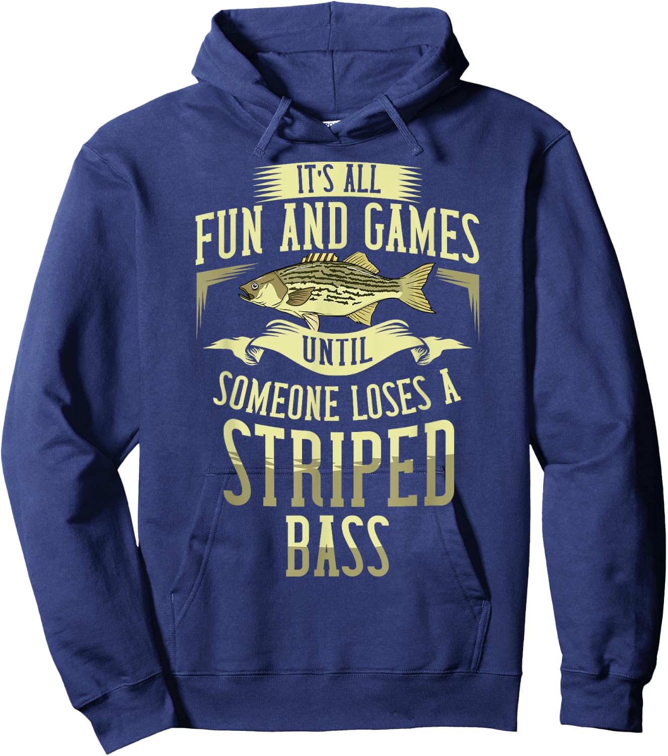 Striped Bass Fishing Gift Rockfish Lures Hoodie - Hoodie | Navy