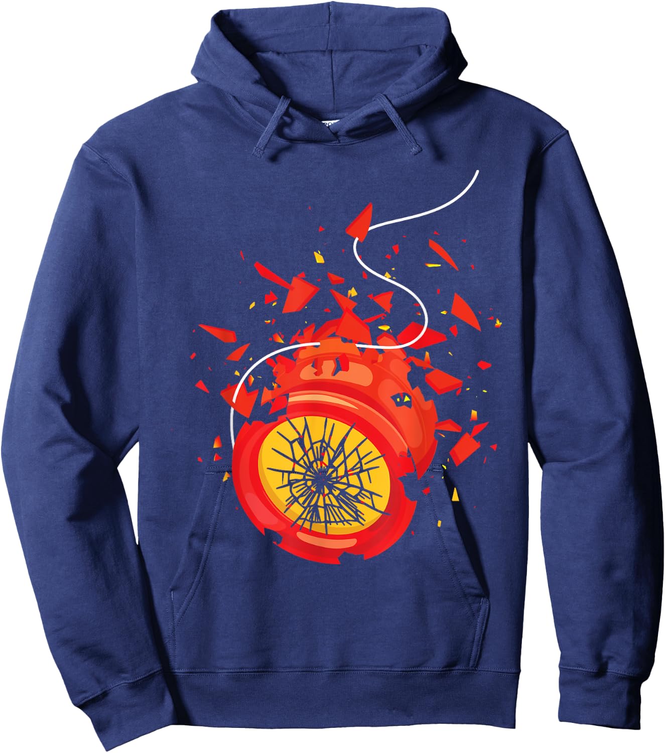 Shattered Yoyo - Vintage Classic Pastime 80s Toy Game Hoodie - Hoodie | Navy
