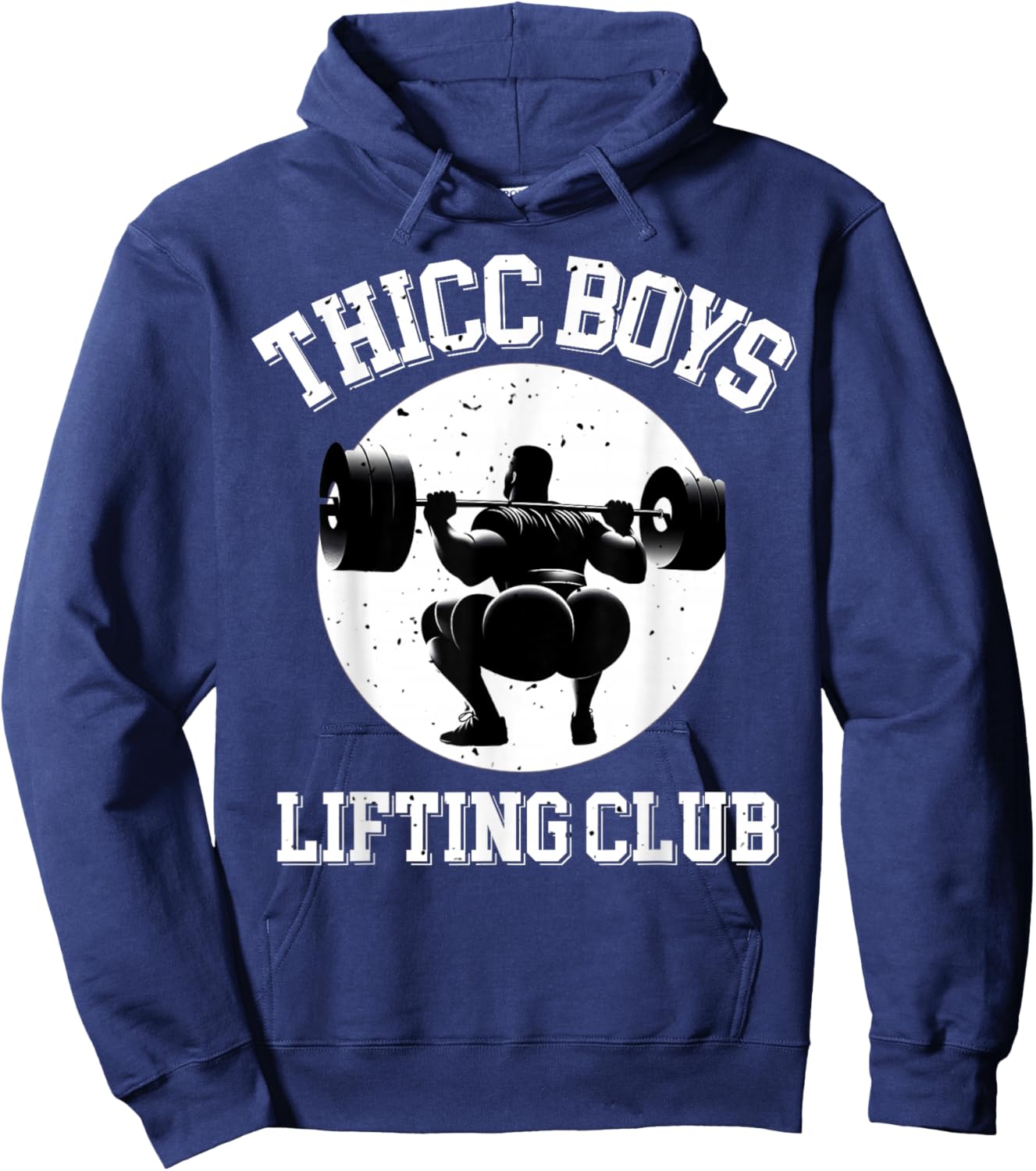 Thicc Boys Lifting Club Funny Gym Squat Bodybuilding Hoodie - Hoodie | Navy