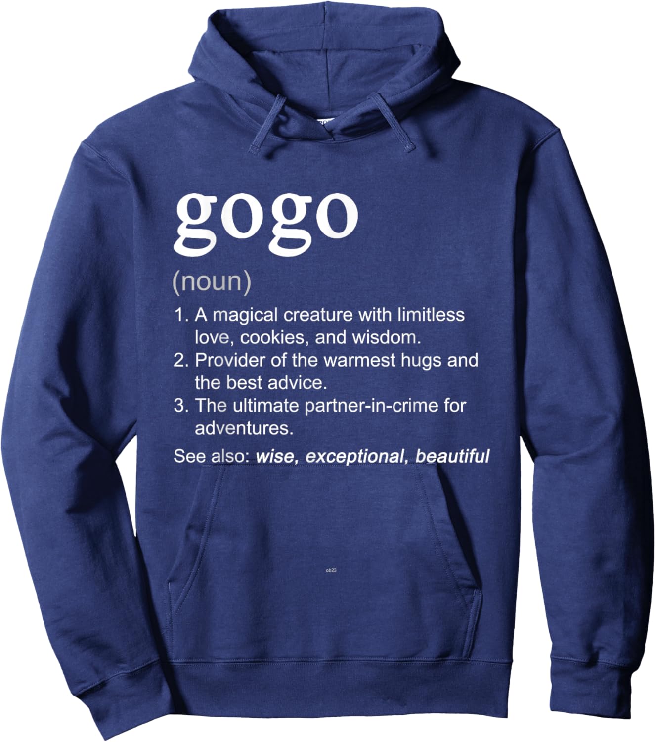 Gogo Definition Funny Mother's Day Grandma Hoodie - Hoodie | Navy