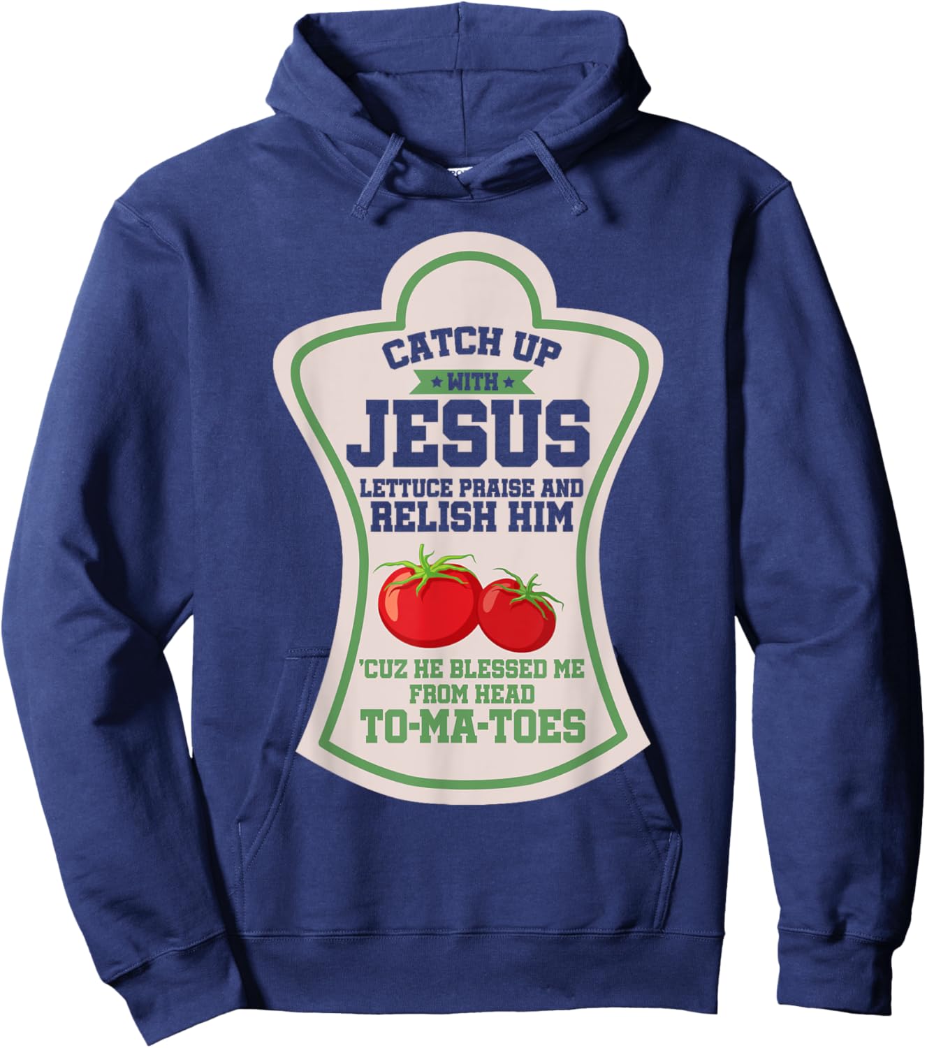 Catch Up With Jesus Christian Faith Religion Religious Hoodie - Hoodie | Navy
