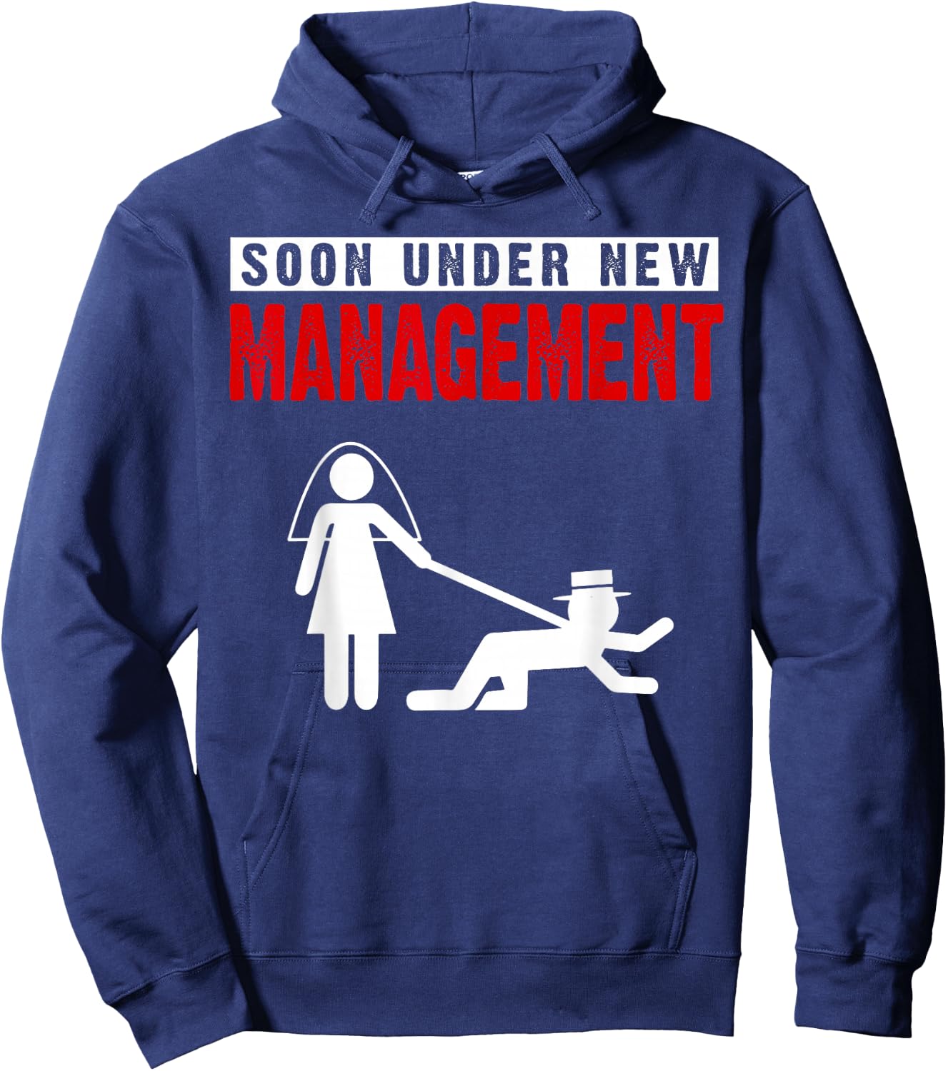 Groom Shirt, Under New Leadership, Stag Night Hoodie - Hoodie | Navy