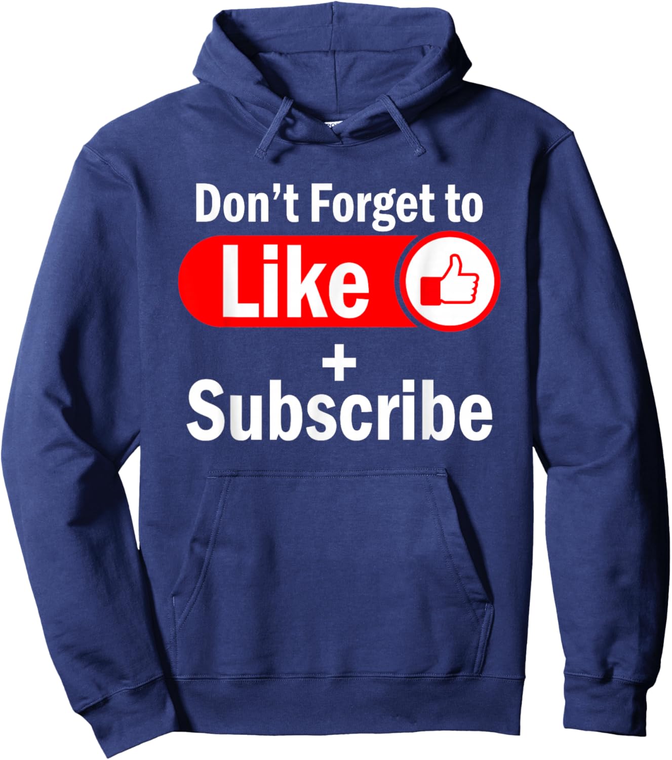Like and Subscribe Video Live Streaming Vlogging Hoodie - Hoodie | Navy