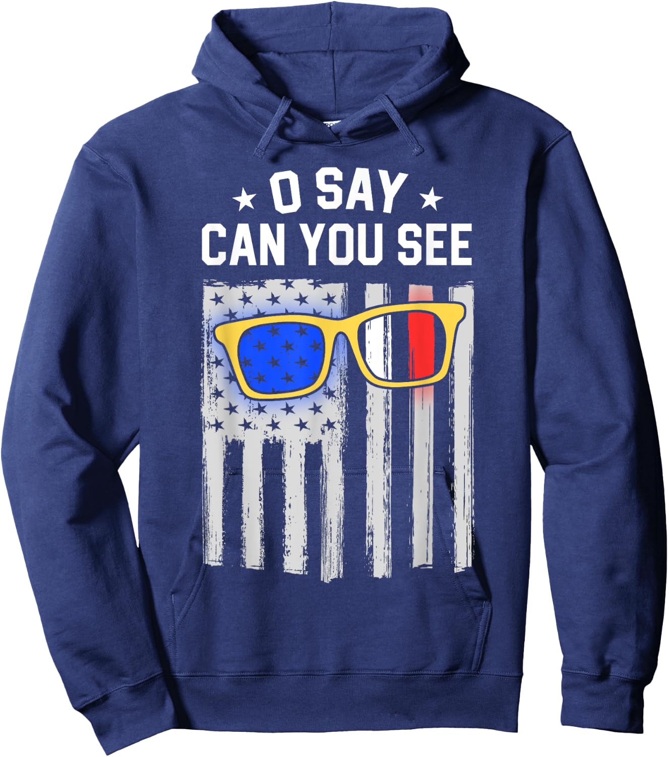 Optician Gift Optometrist Dad Eye Doctor Gift American Flag Hoodie - Hoodie | Navy
