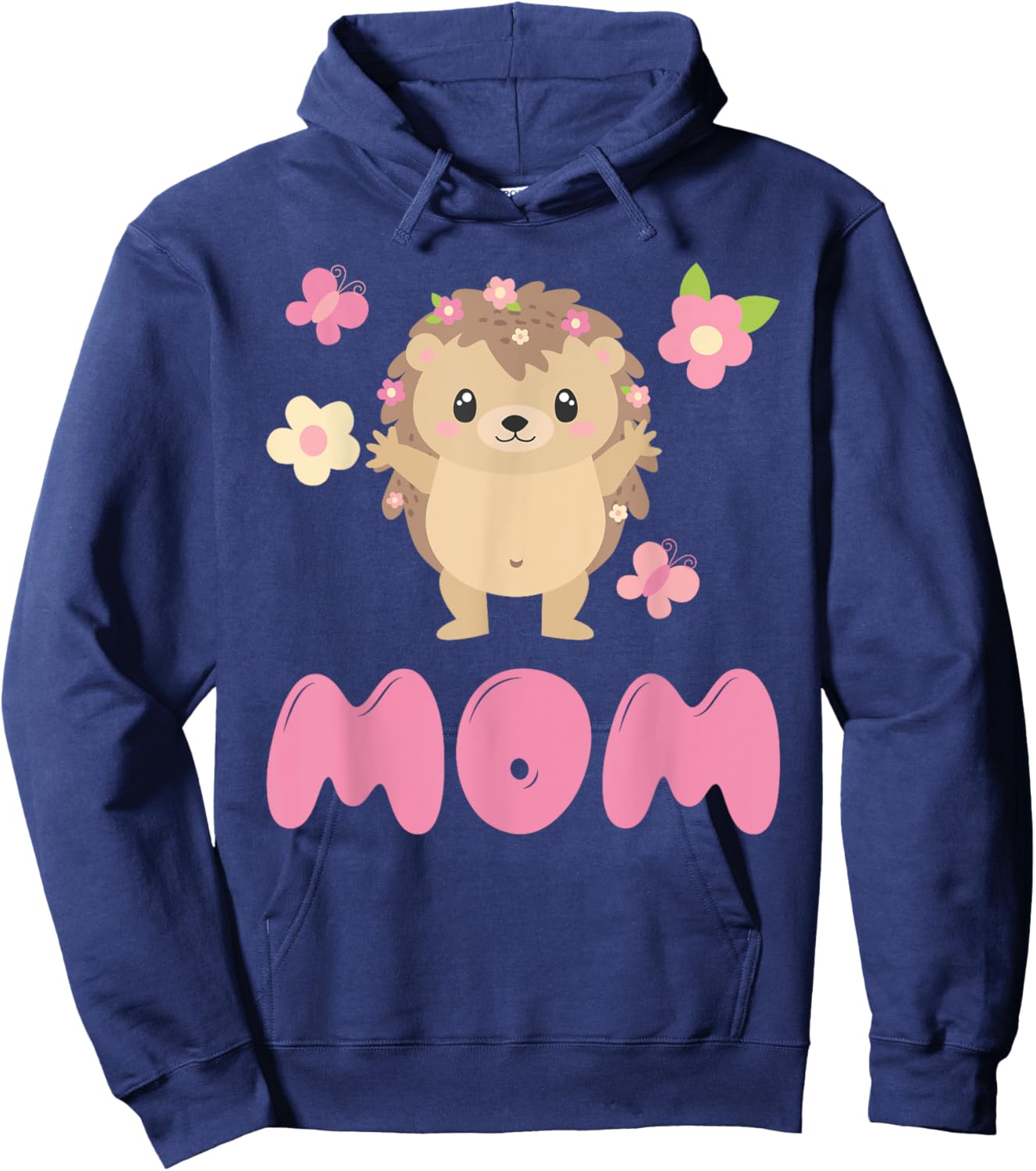 Hedgehog Mom Hoodie - Hoodie | Navy