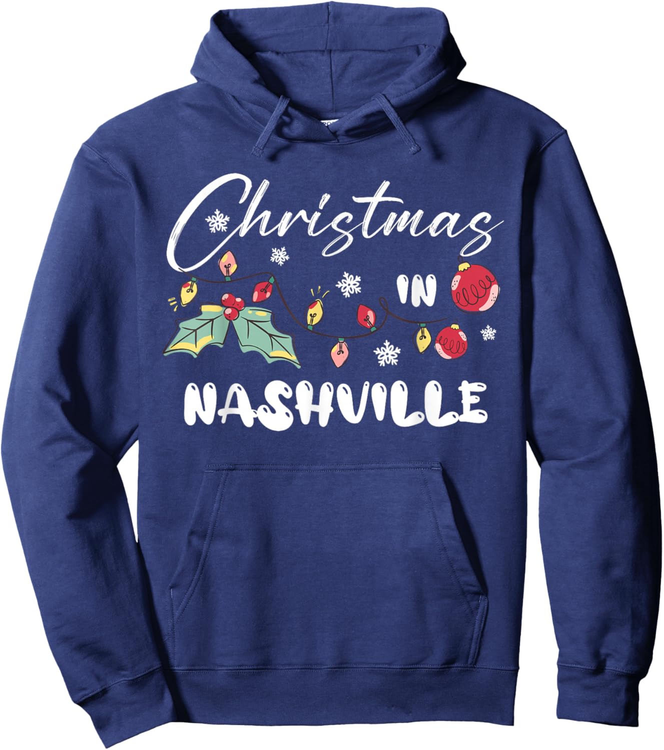 Christmas in NASHVILLE Family Reunion Trip 2025 Matching Hoodie - Hoodie | Navy