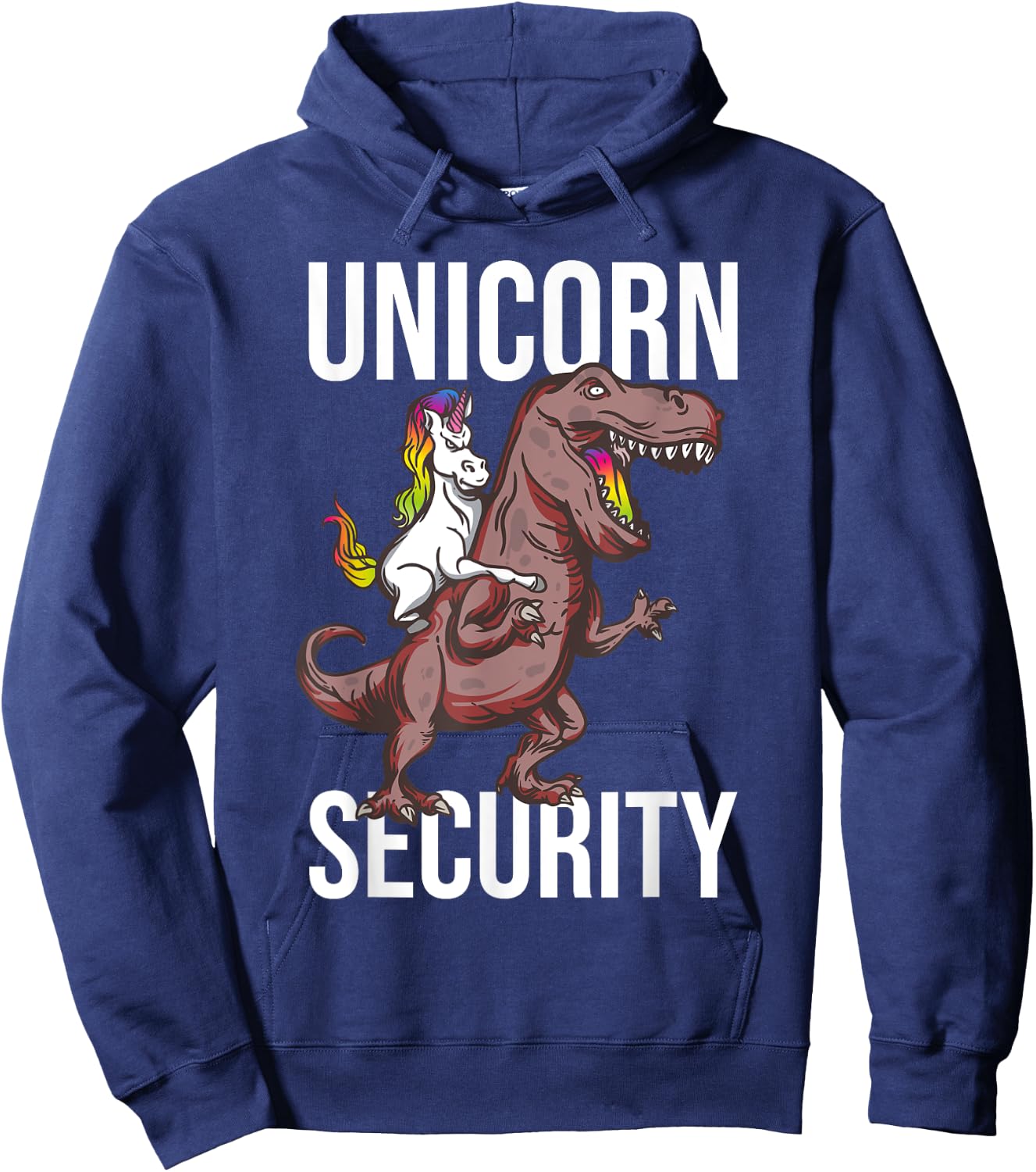 Unicorn Security Funny Costume Police Dinosaur T-Rex Hoodie - Hoodie | Navy