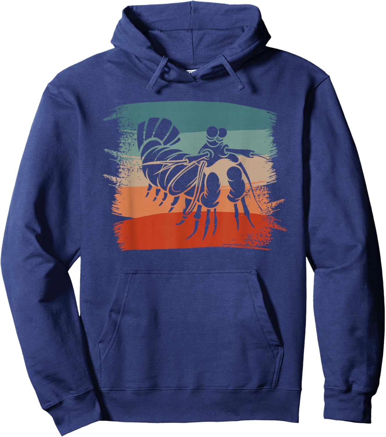 Retro Vintage Mantis Shrimp Shrimp Hoodie - Hoodie | Navy