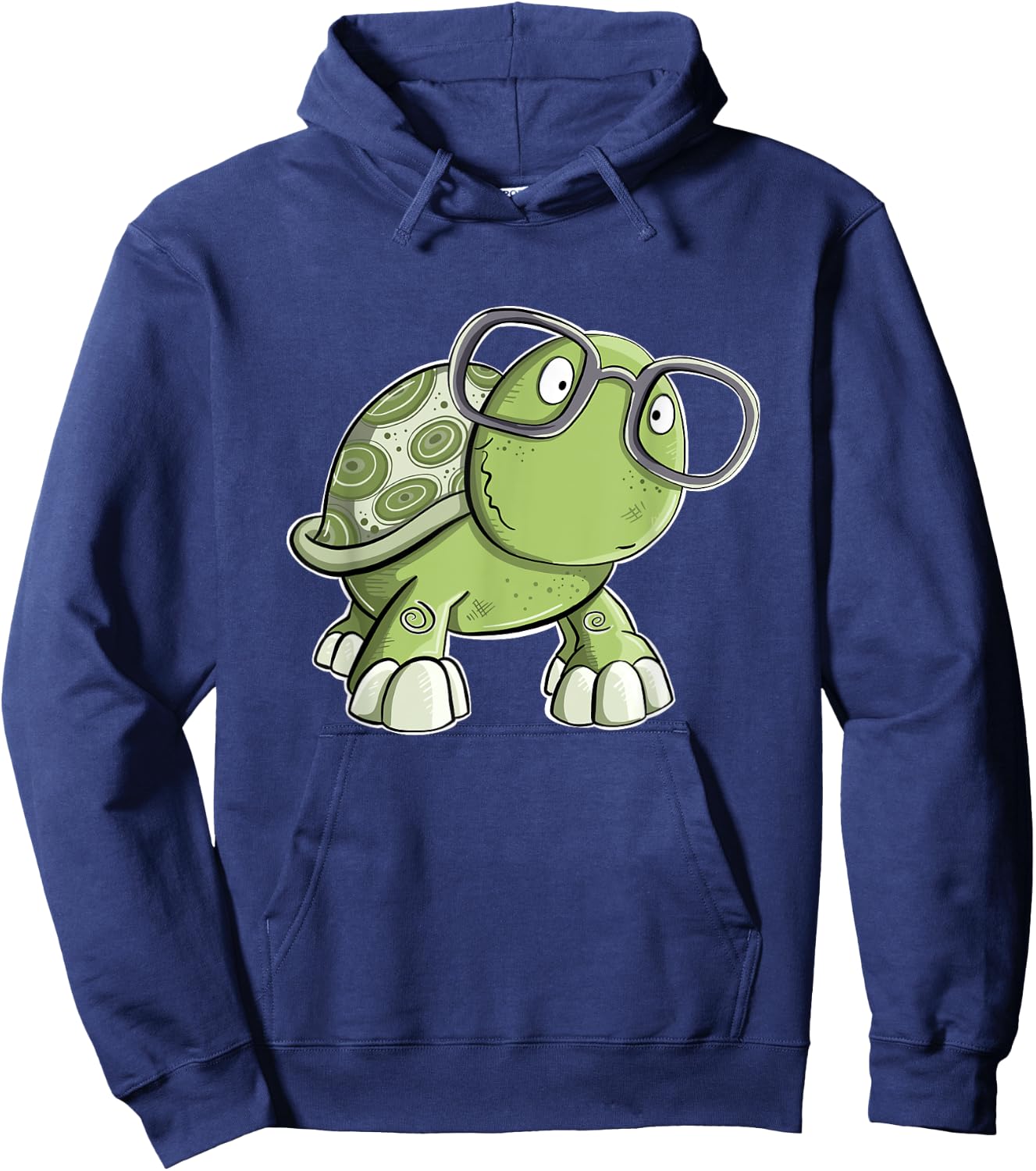 Funny Nerd Turtle With Glasses For Reptile Lover Hoodie - Hoodie | Navy