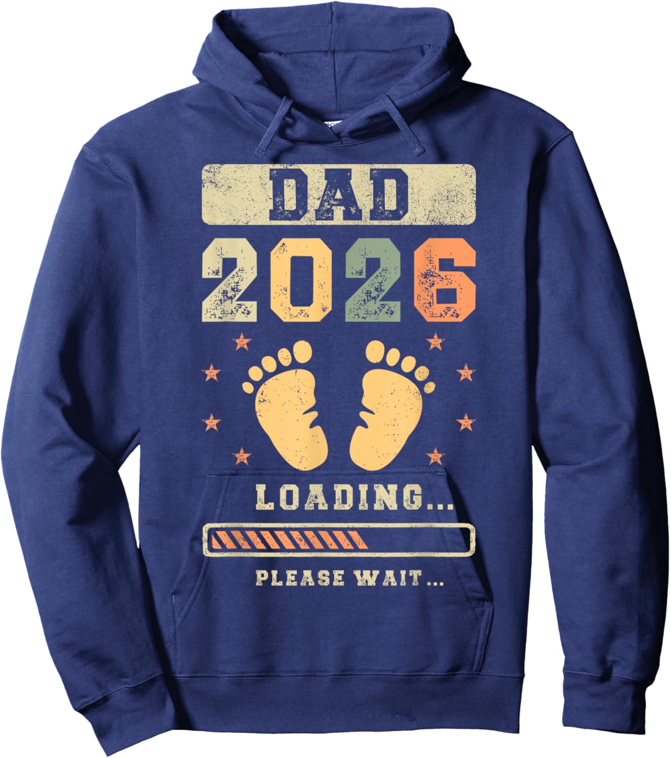 Dad 2026 Loading, Baby Announcement, Expecting Dad To Be Hoodie - Hoodie | Navy