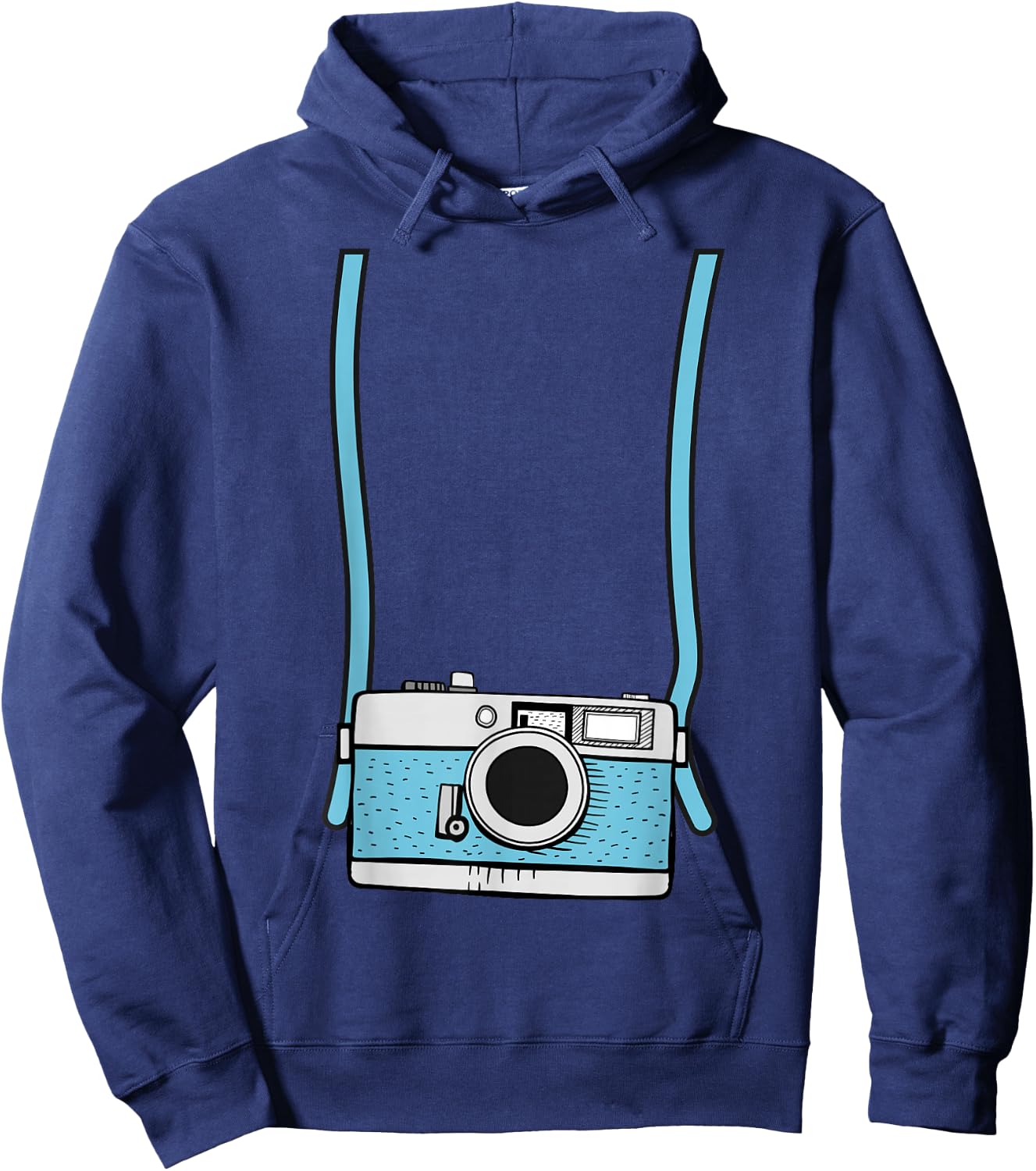 Fake Camera Fake Tourist Fun Vacation Gift Design Idea Hoodie - Hoodie | Navy