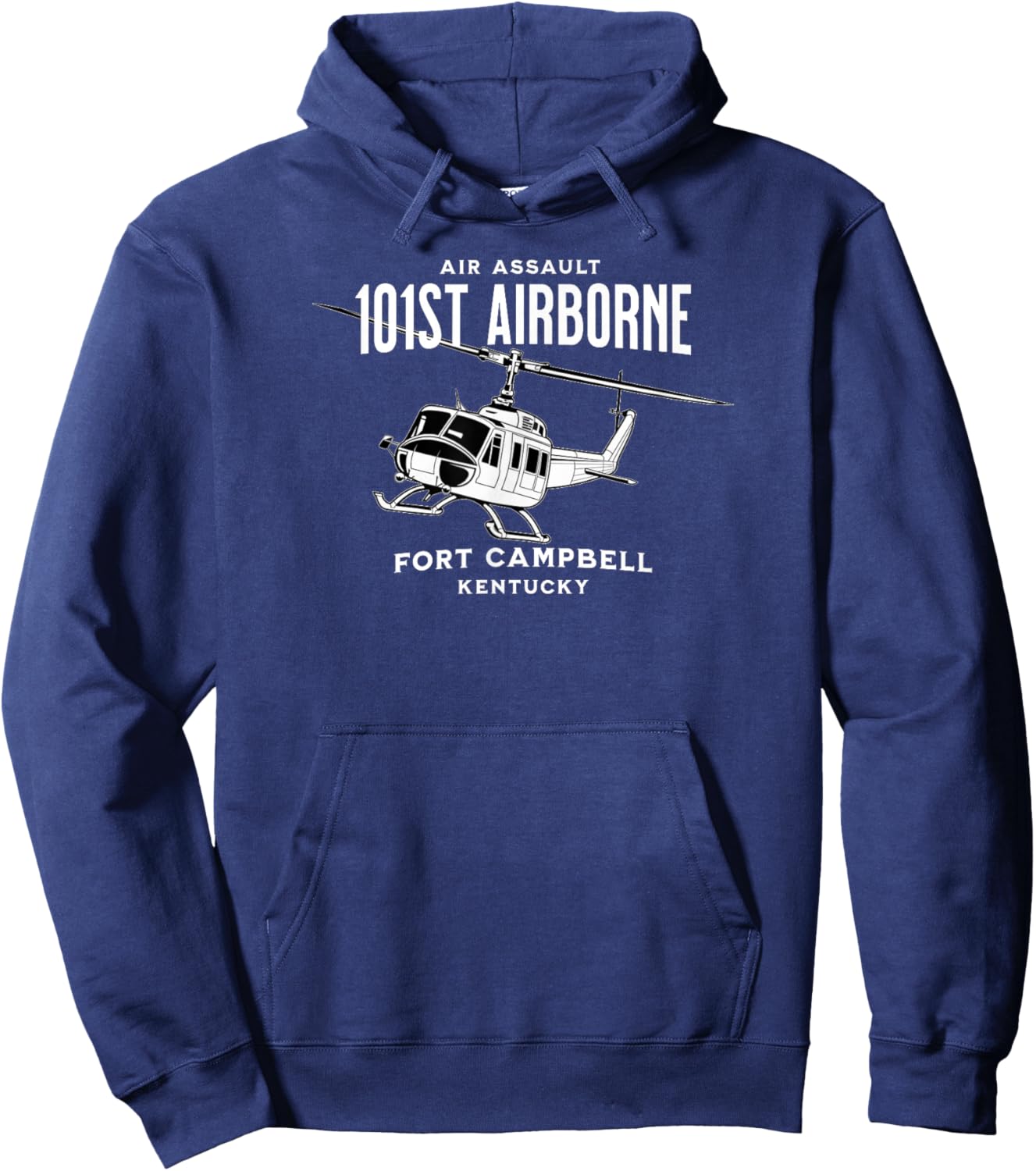 101st Airborne Air Assault Helicopter Fort Campbell Kentucky Hoodie - Hoodie | Navy