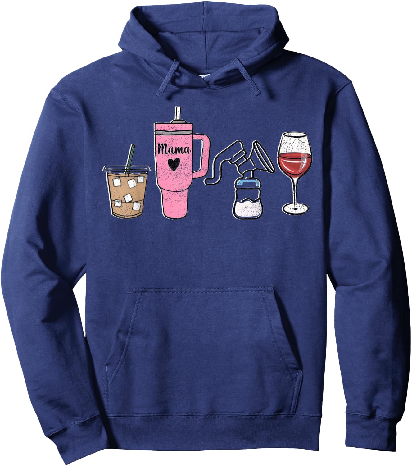 Funny Pumping Mom Boobery First Time Mom S Postpartum T Pump Hoodie - Hoodie | Navy