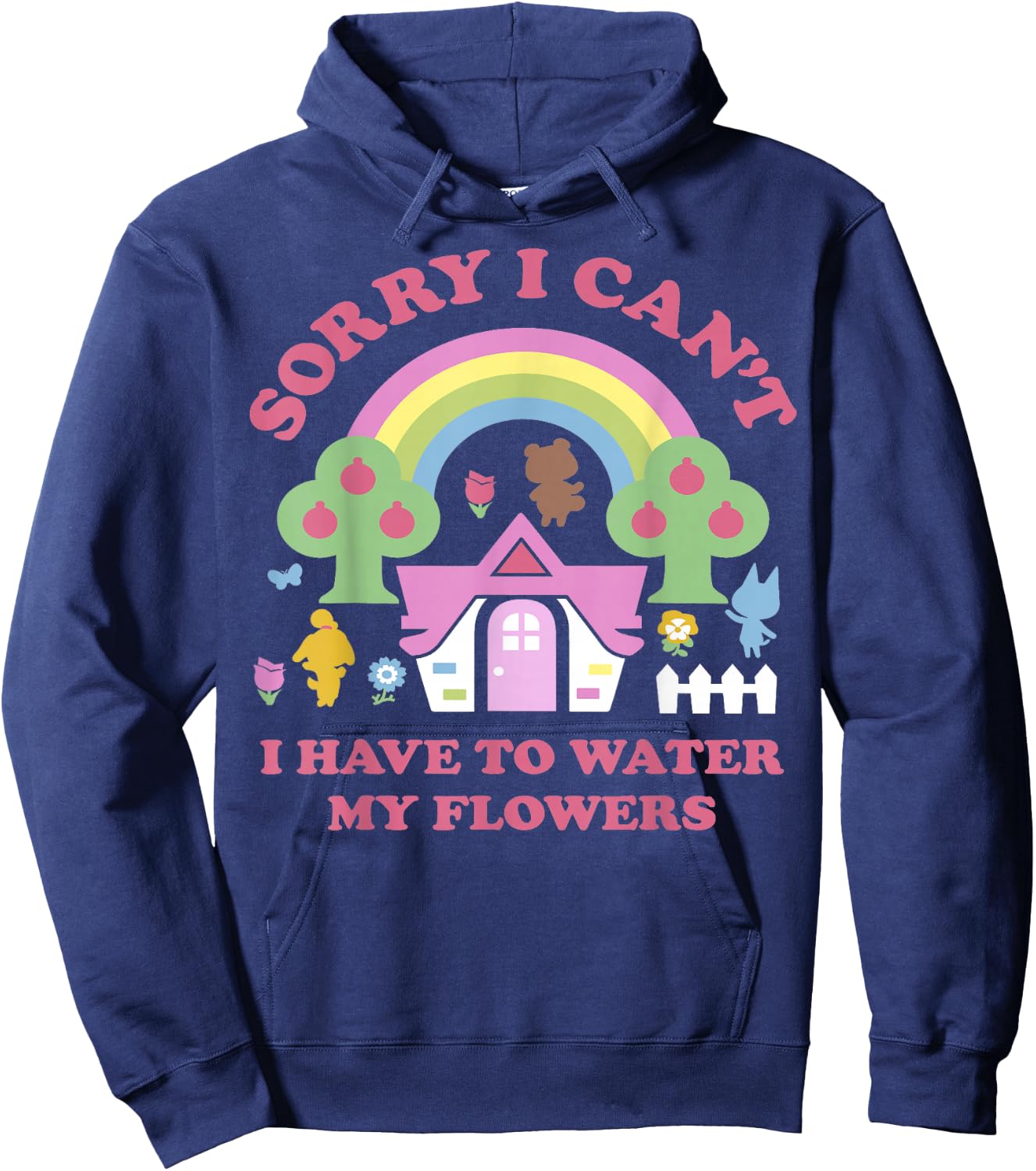 Animal Crossing Sorry I Can't I Have To Water My Flowers Hoodie - Hoodie | Navy