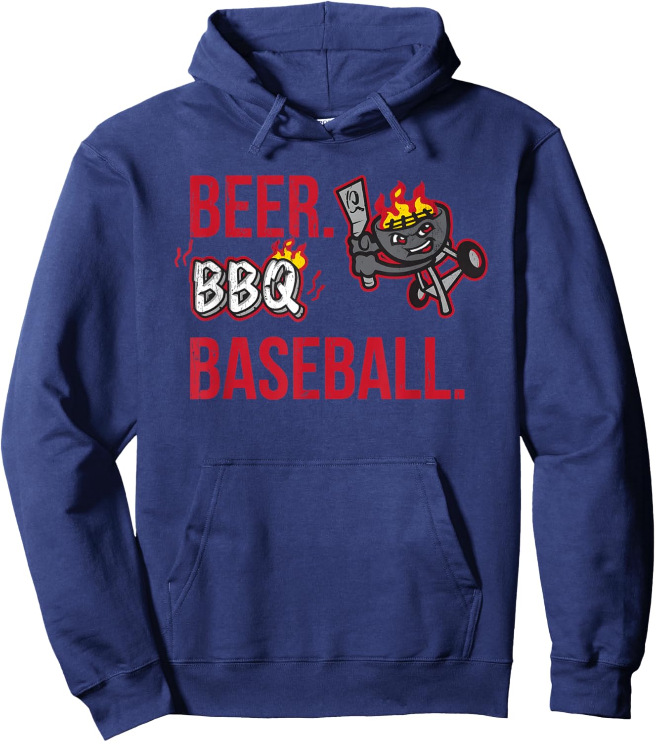 Beer Bbq Baseball Fire Summer Coming Hoodie - Hoodie | Navy