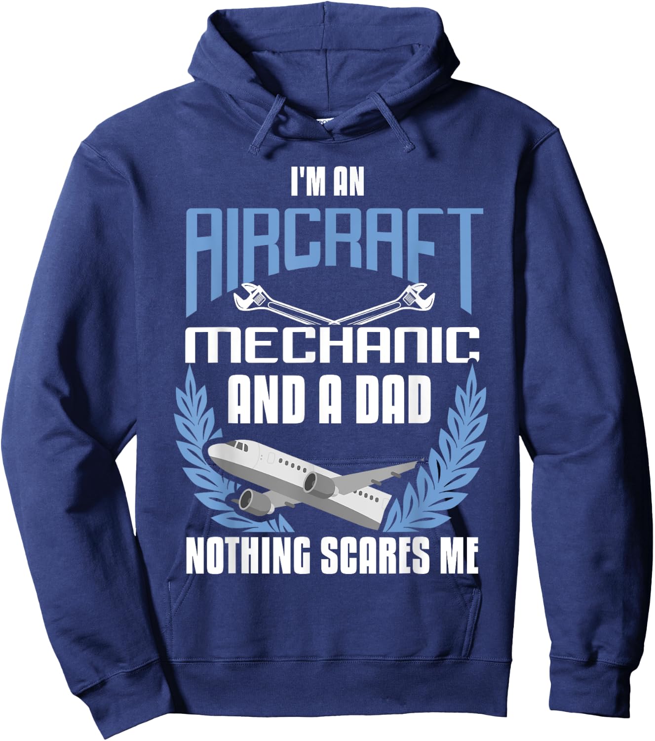 Aircraft Mechanic Dad Shirt Airplane Mechanic Father Gift Hoodie - Hoodie | Navy