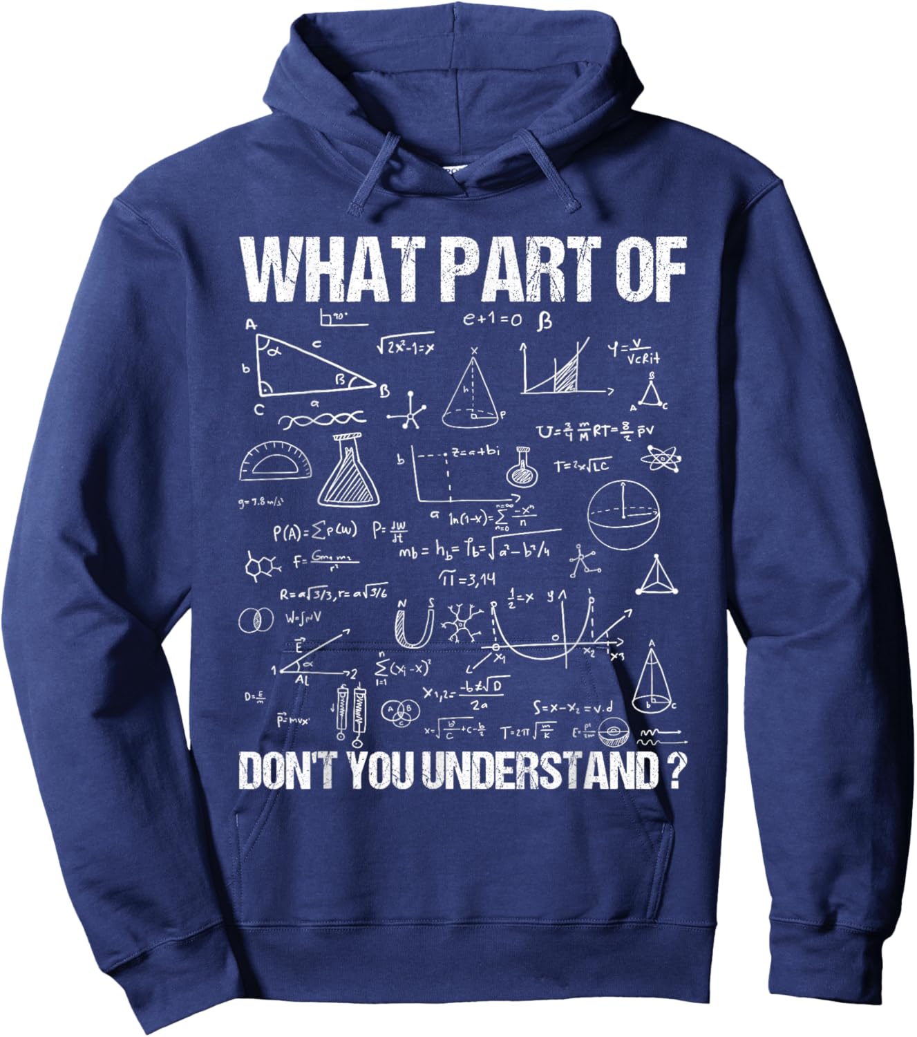 What Part Of Don't You Understand Funny Math Teacher Women Kids Hoodie - Hoodie | Navy