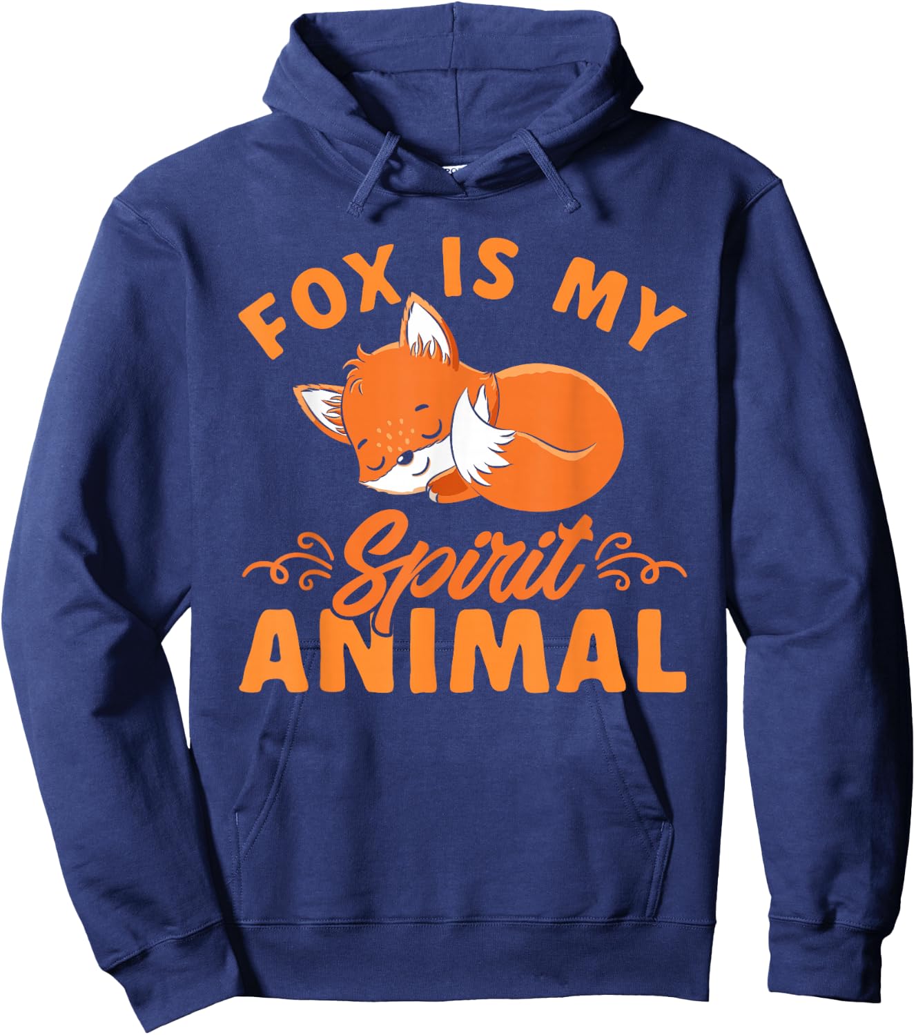 Foxes Cute Kids Boys Girls Fox Is My Spirit Animal Hoodie - Hoodie | Navy