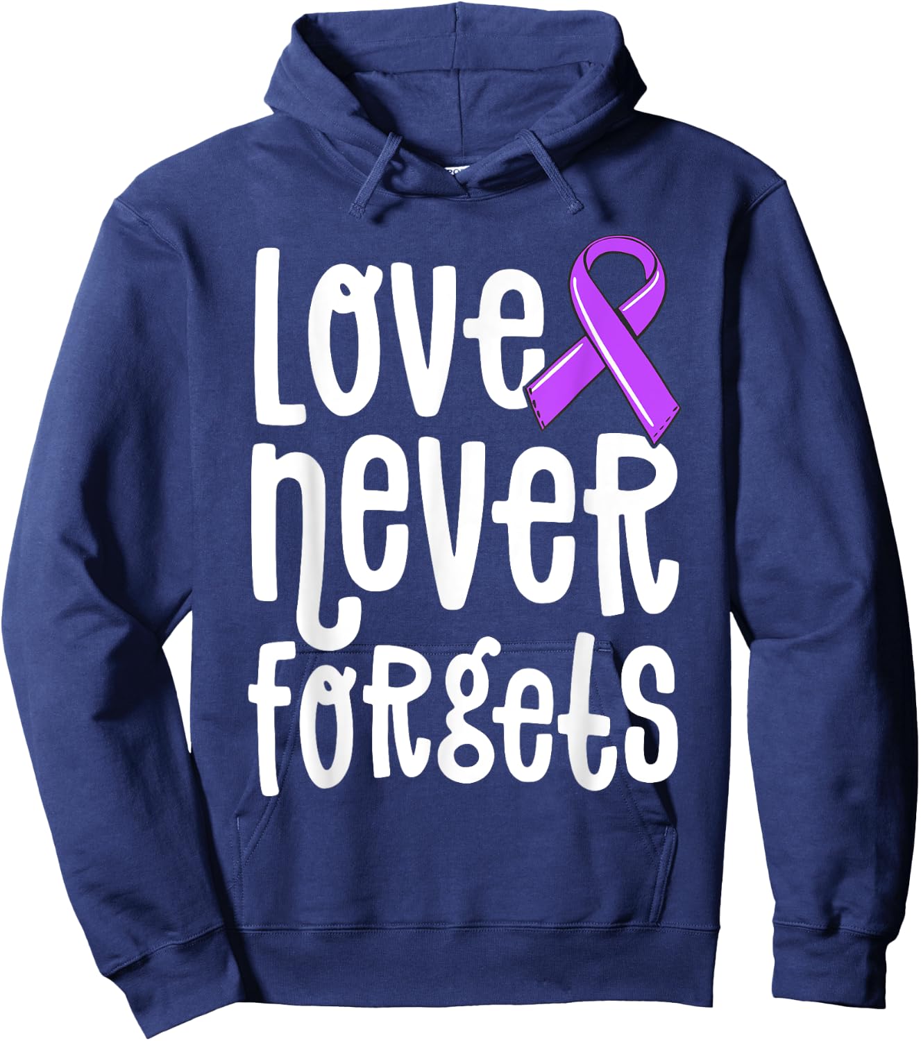 Love Never Forgets Memories Matter Alzheimer Shirt End ALZ Hoodie - Hoodie | Navy