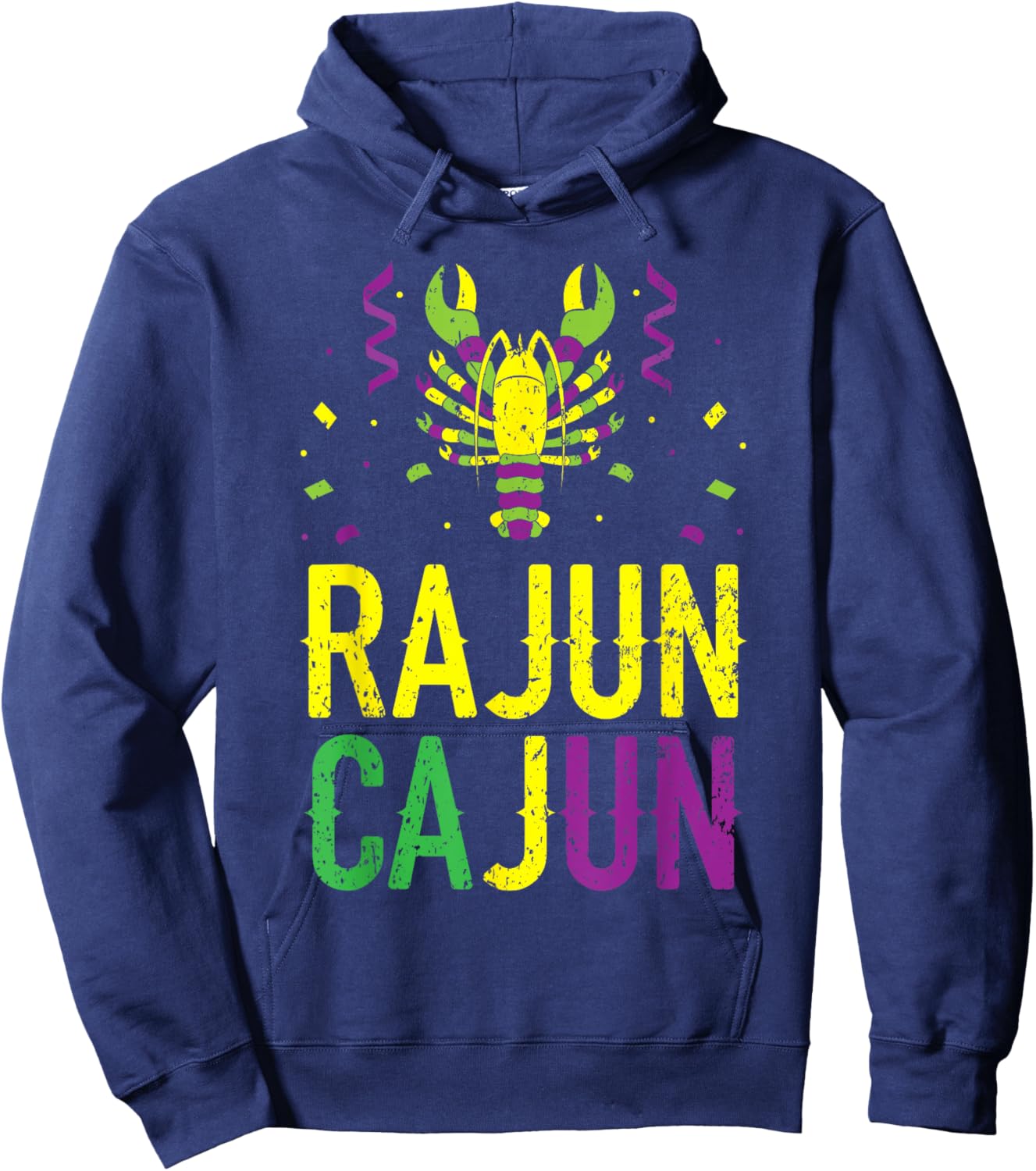 Rajun Cajun Crawfish Crayfish Lobster Mardi Gras Hoodie - Hoodie | Navy