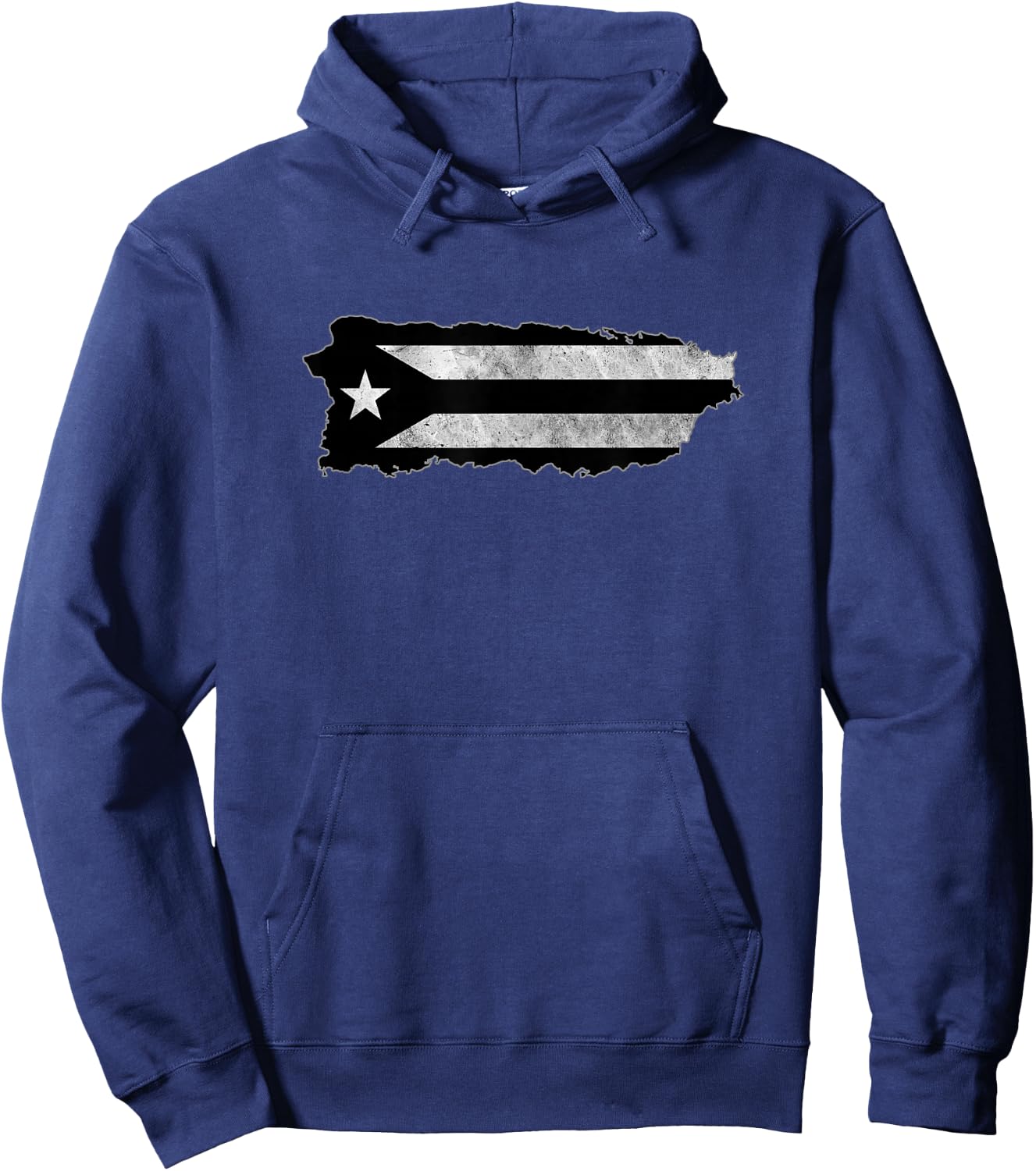 Black Puerto Rico Flag Resiste Boricua Island Flag Taino Art Hoodie - Hoodie | Navy