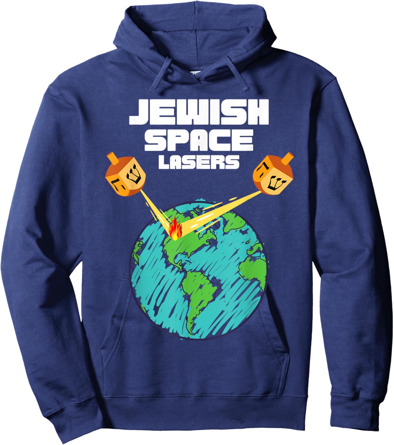 Jewish Space Laser Funny Politics Parody Fantasy Lasers Hoodie - Hoodie | Navy