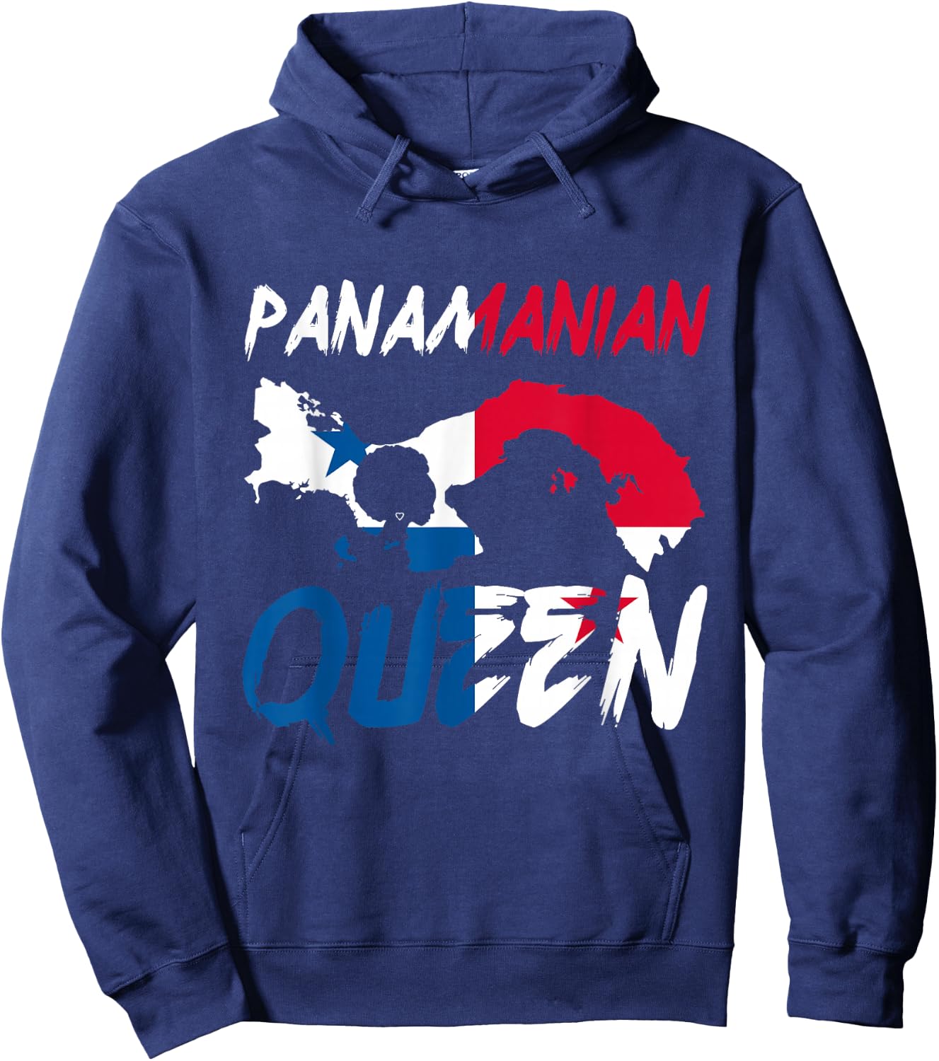 Panamanian Queen Panama Flag Afro-Pride Proud Independent Hoodie - Hoodie | Navy