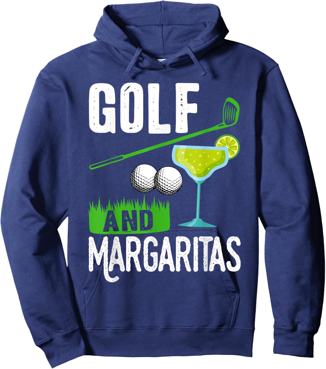 Golf and margaritas lovers golf party funny saying golfer Hoodie - Hoodie | Navy