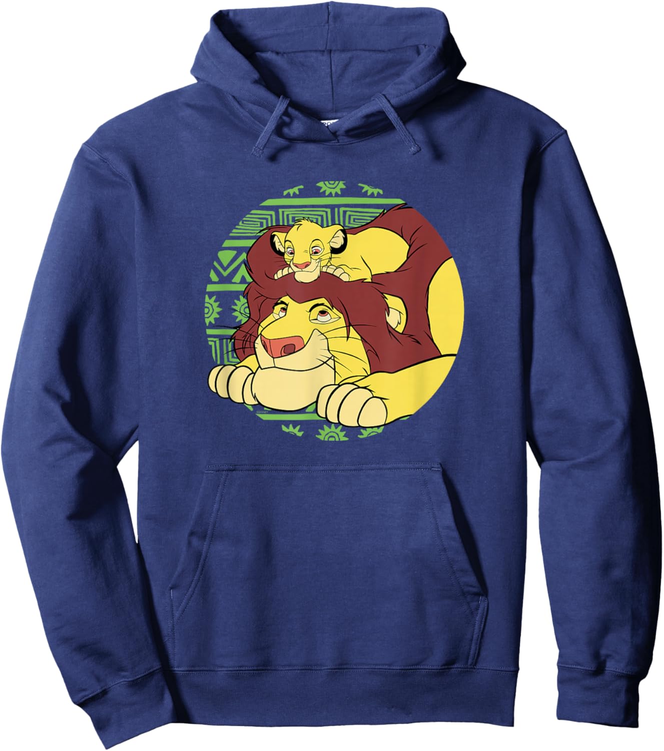 Disney The Lion King 30th Anniversary Mufasa & Simba Retro Hoodie - Hoodie | Navy