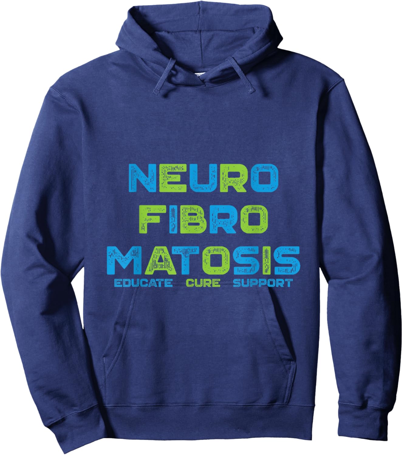 Neurofibromatosis NF Awareness Educate Cure Support Hoodie - Hoodie | Navy