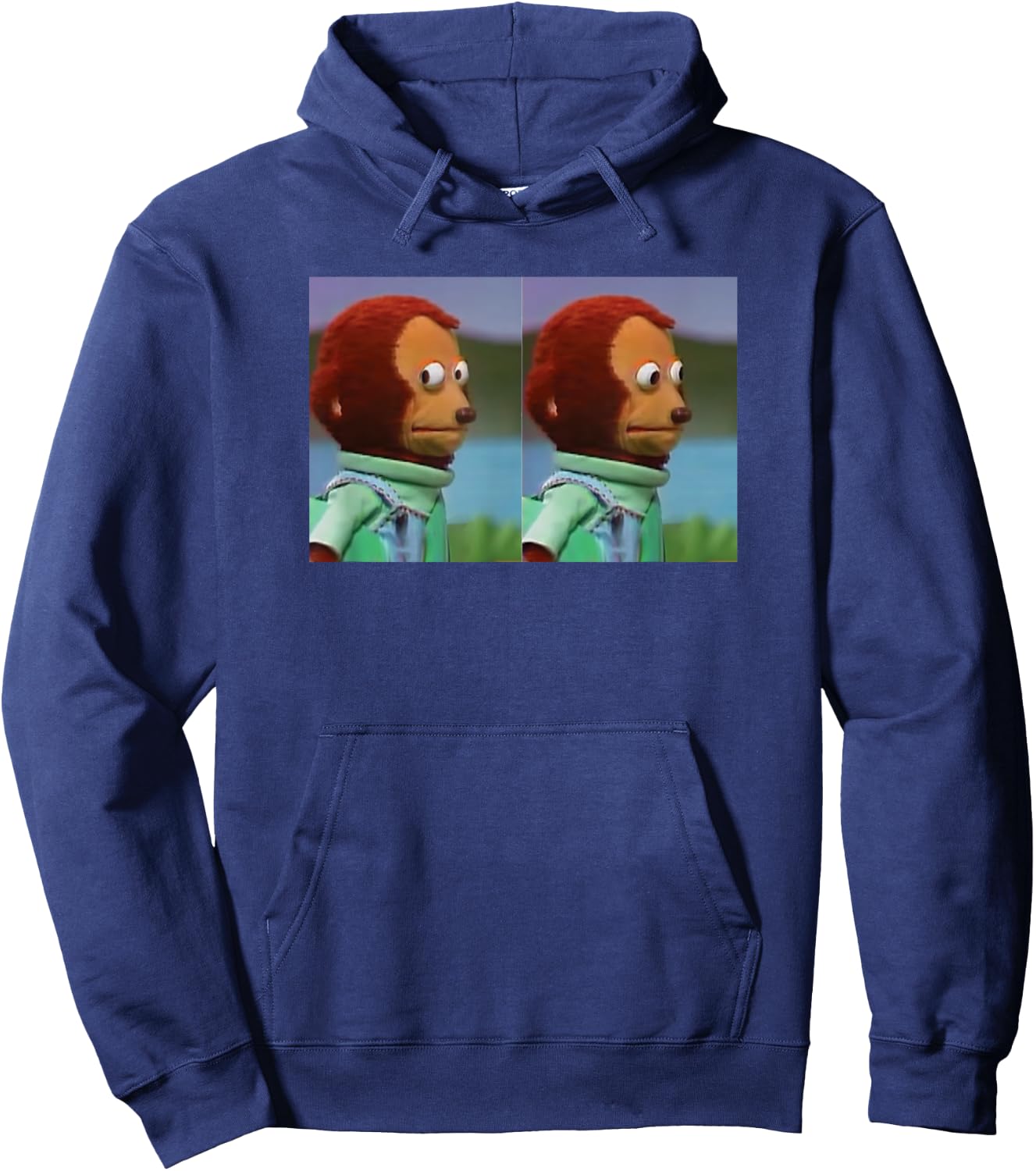 Awkward Look Meme Monkey Puppet Meme Hoodie - Hoodie | Navy