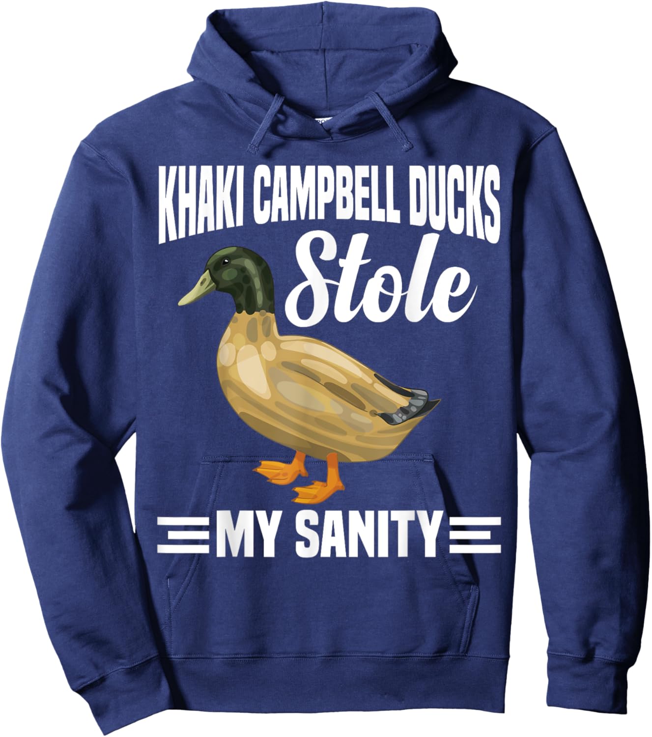 Khaki Duck Lover Campbell Duck Necklace Toys Khaki Ducks Hoodie - Hoodie | Navy