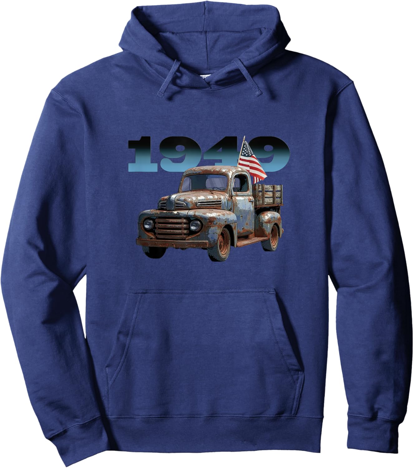 Old Rusted 1949 Pickup Truck, Vintage Pick Up, Classic Truck Hoodie - Hoodie | Navy