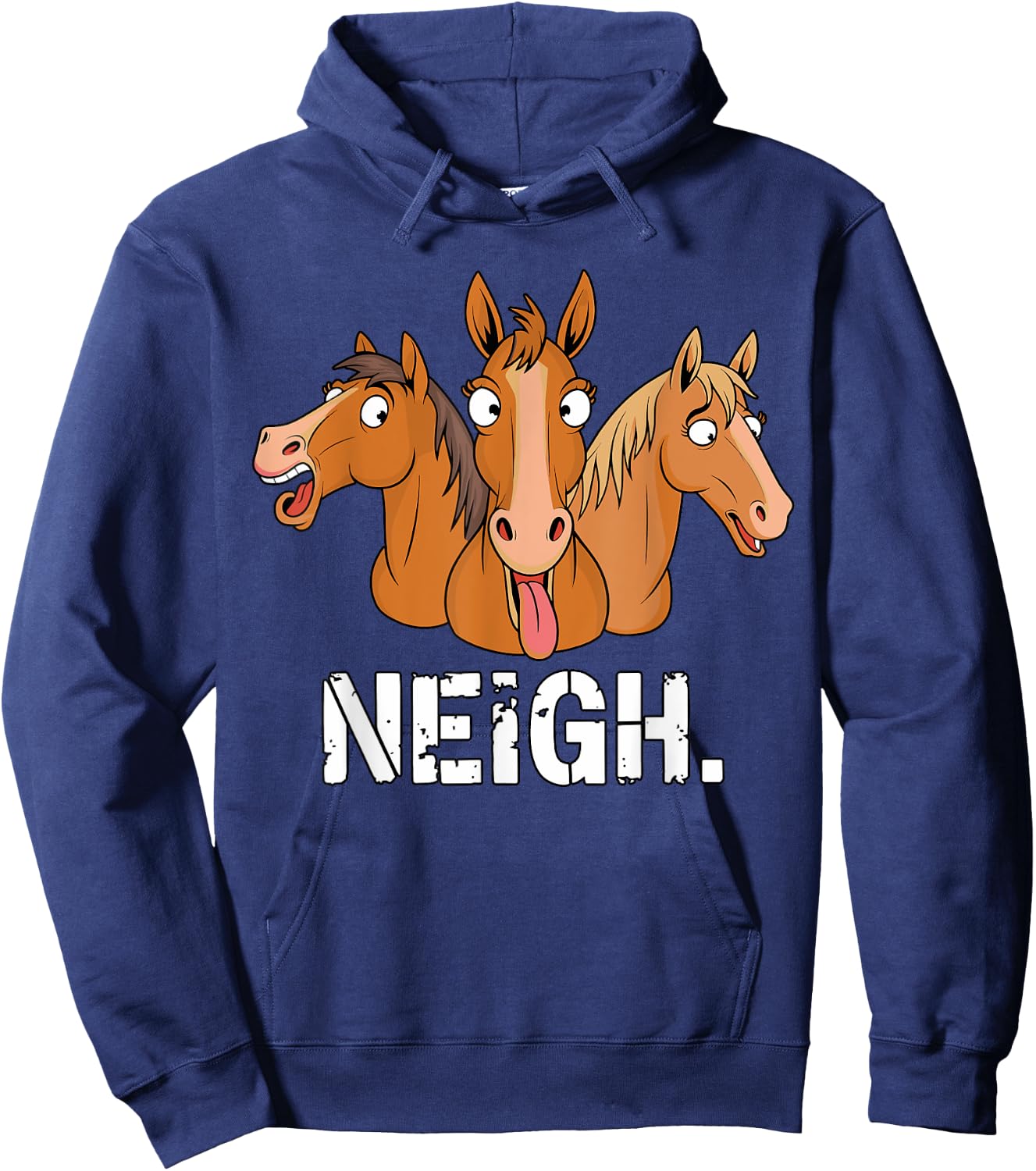 Neigh funny Horses Hoodie - Hoodie | Navy