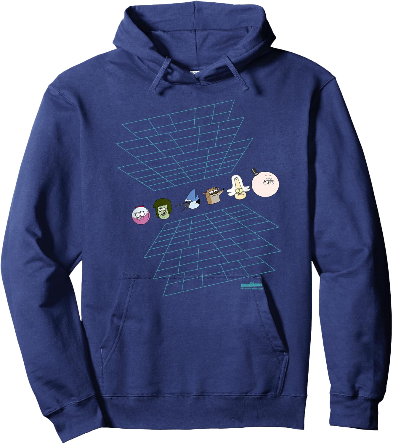 Regular Show Regular Grid Hoodie - Hoodie | Navy