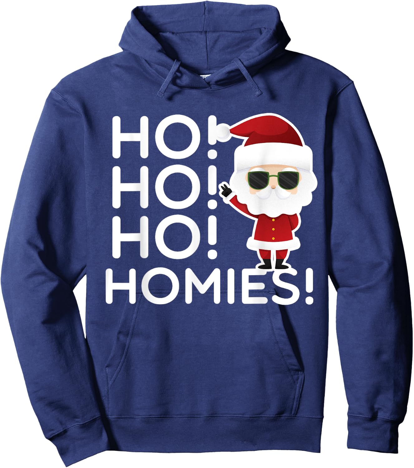Ho Ho Ho Homies Funny Santa Christmas Hoodie - Hoodie | Navy