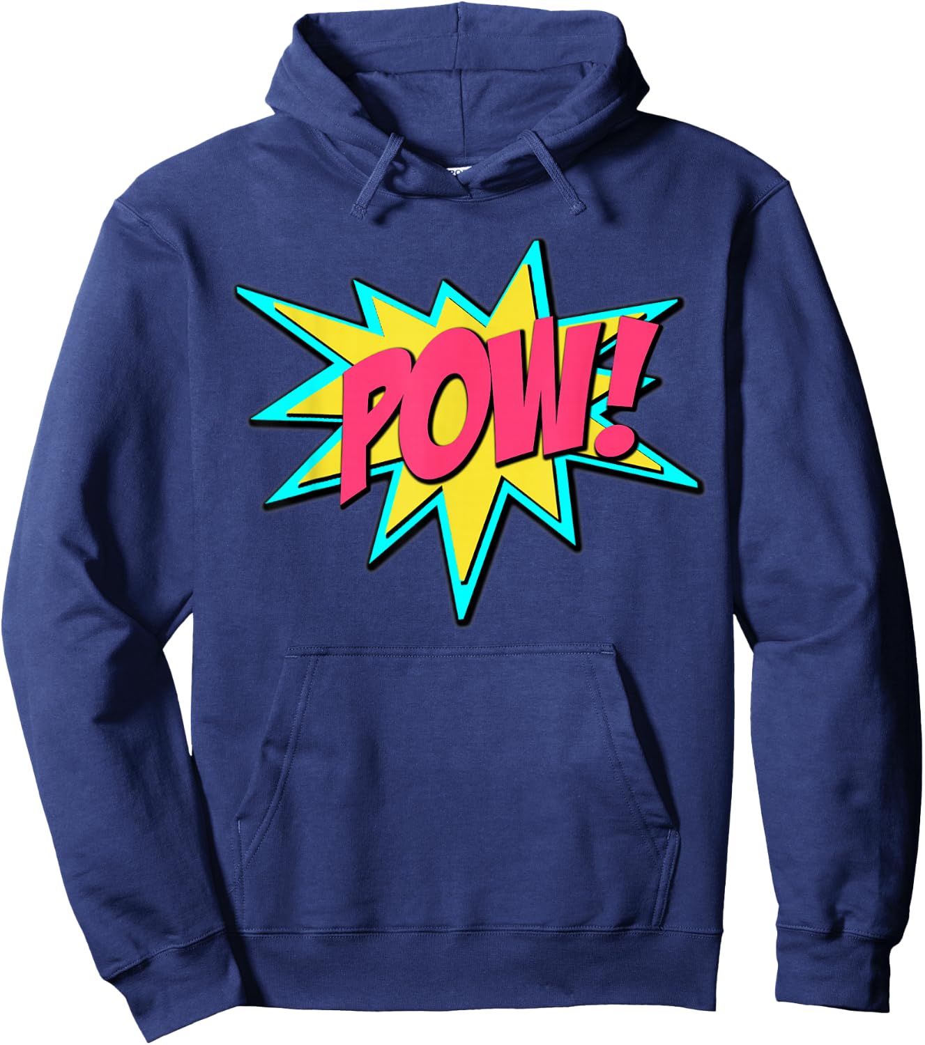 Pow! Retro Comic Book Art Superhero Hoodie - Hoodie | Navy