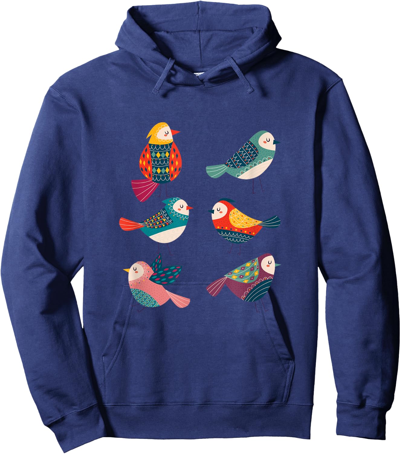 Retro Birds Bird Watching Bird Keeping Bird Lovers Hoodie - Hoodie | Navy