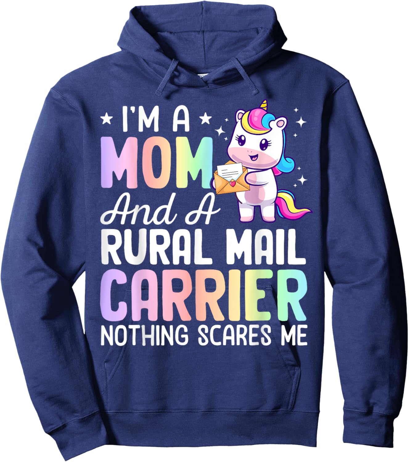 Mom And A Rural Mail Carrier Rural Carrier Postal Service Hoodie - Hoodie | Navy