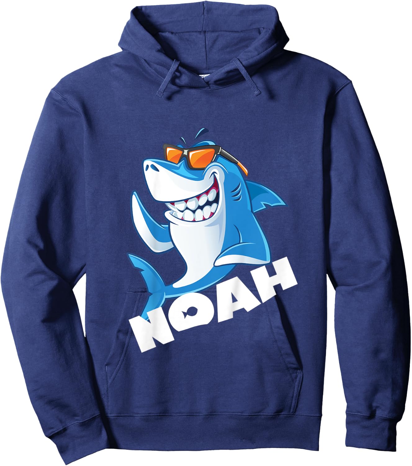 Kids Shark Name Noah Gift Boys Hoodie - Hoodie | Navy