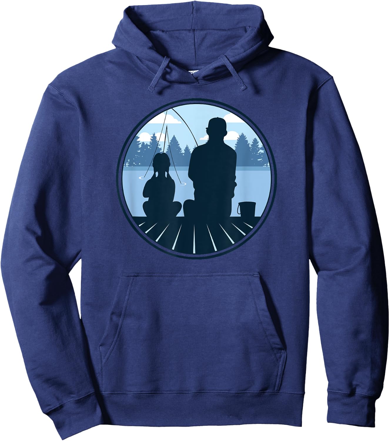 Father & Daughter Fishing Hoodie - Hoodie | Navy