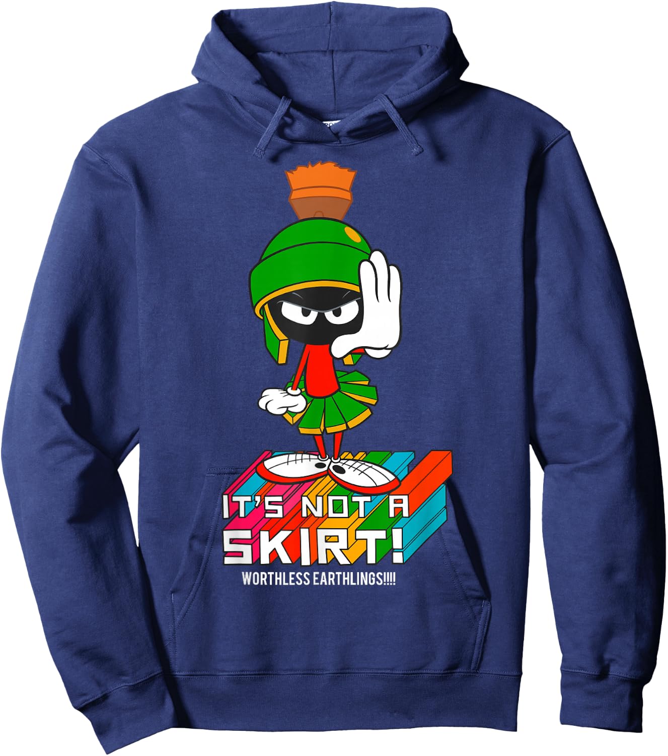 Looney Tunes Marvin The Martian It's Not A Skirt Hoodie - Hoodie | Navy