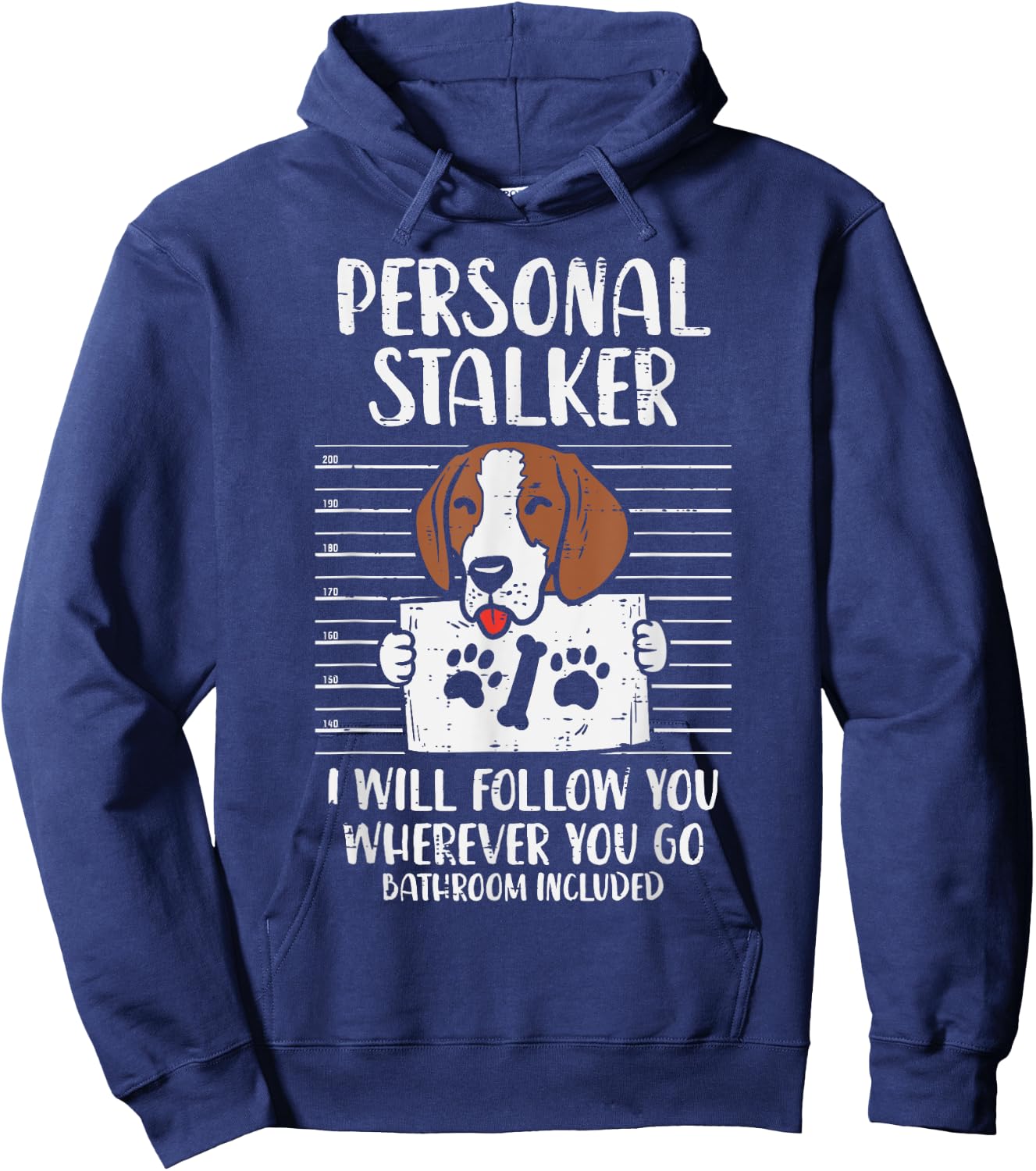 Personal Stalker Beagle Animal Pet Hound Hunt Dog Lover Gift Men Women Kids Hoodie - Hoodie | Navy